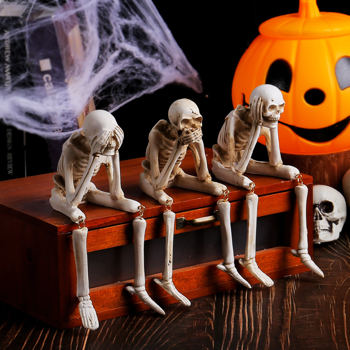 🔥🔥🔥Halloween Decorations, Skeleton Statue Set