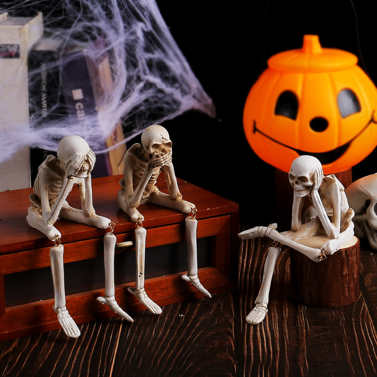 🔥🔥🔥Halloween Decorations, Skeleton Statue Set