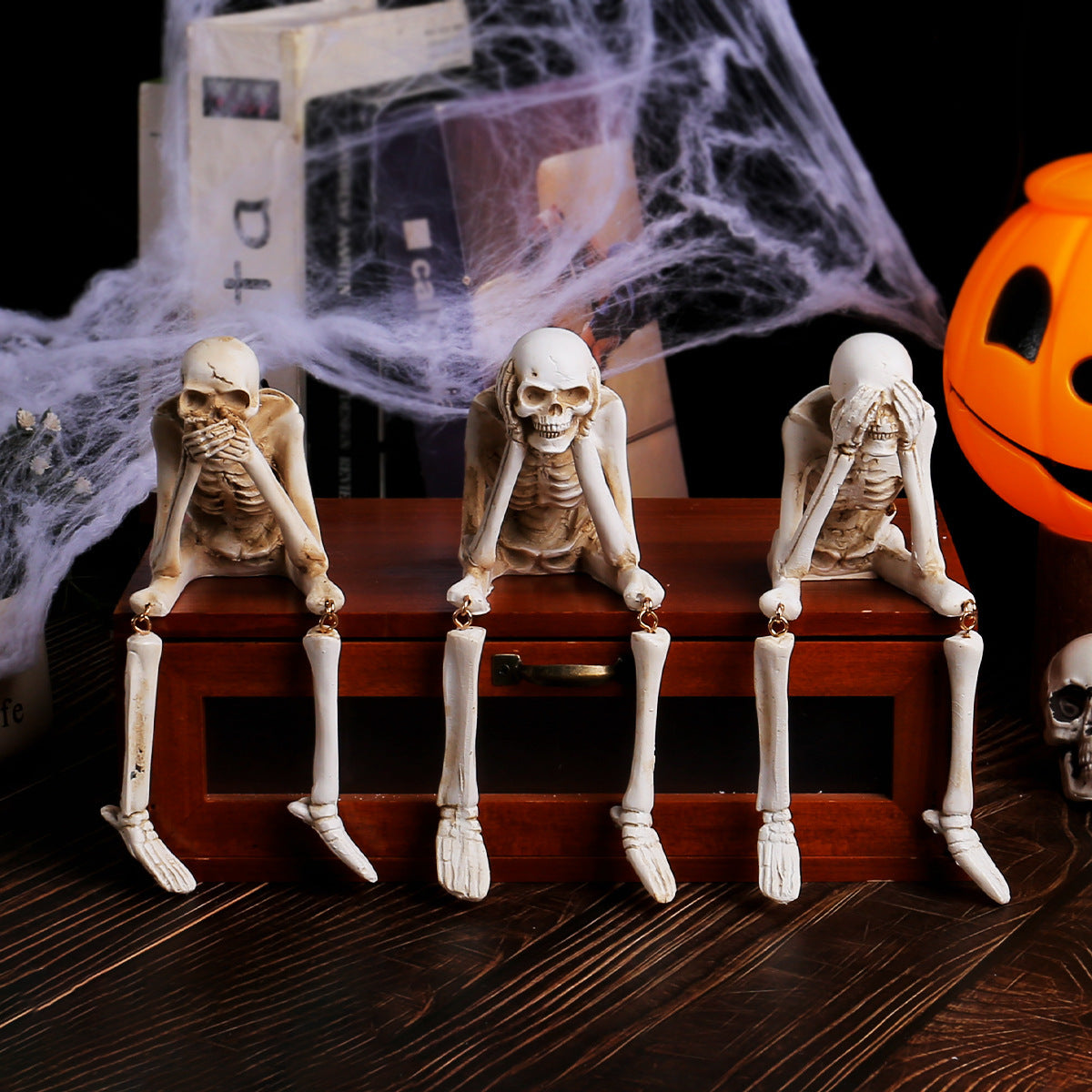 🔥🔥🔥Halloween Decorations, Skeleton Statue Set
