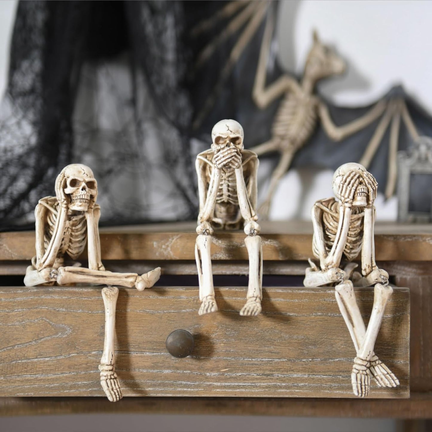 🔥🔥🔥Halloween Decorations, Skeleton Statue Set