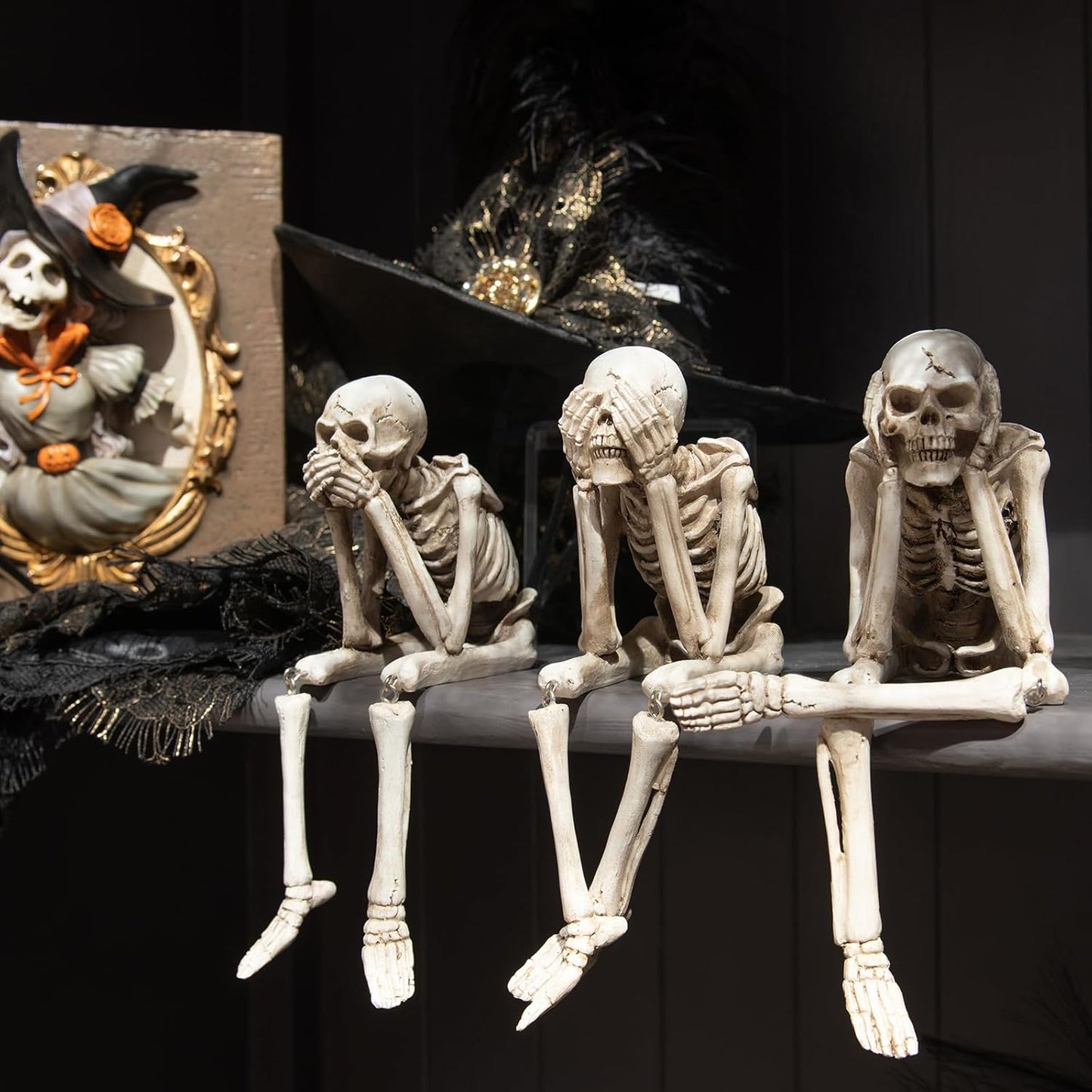 🔥🔥🔥Halloween Decorations, Skeleton Statue Set