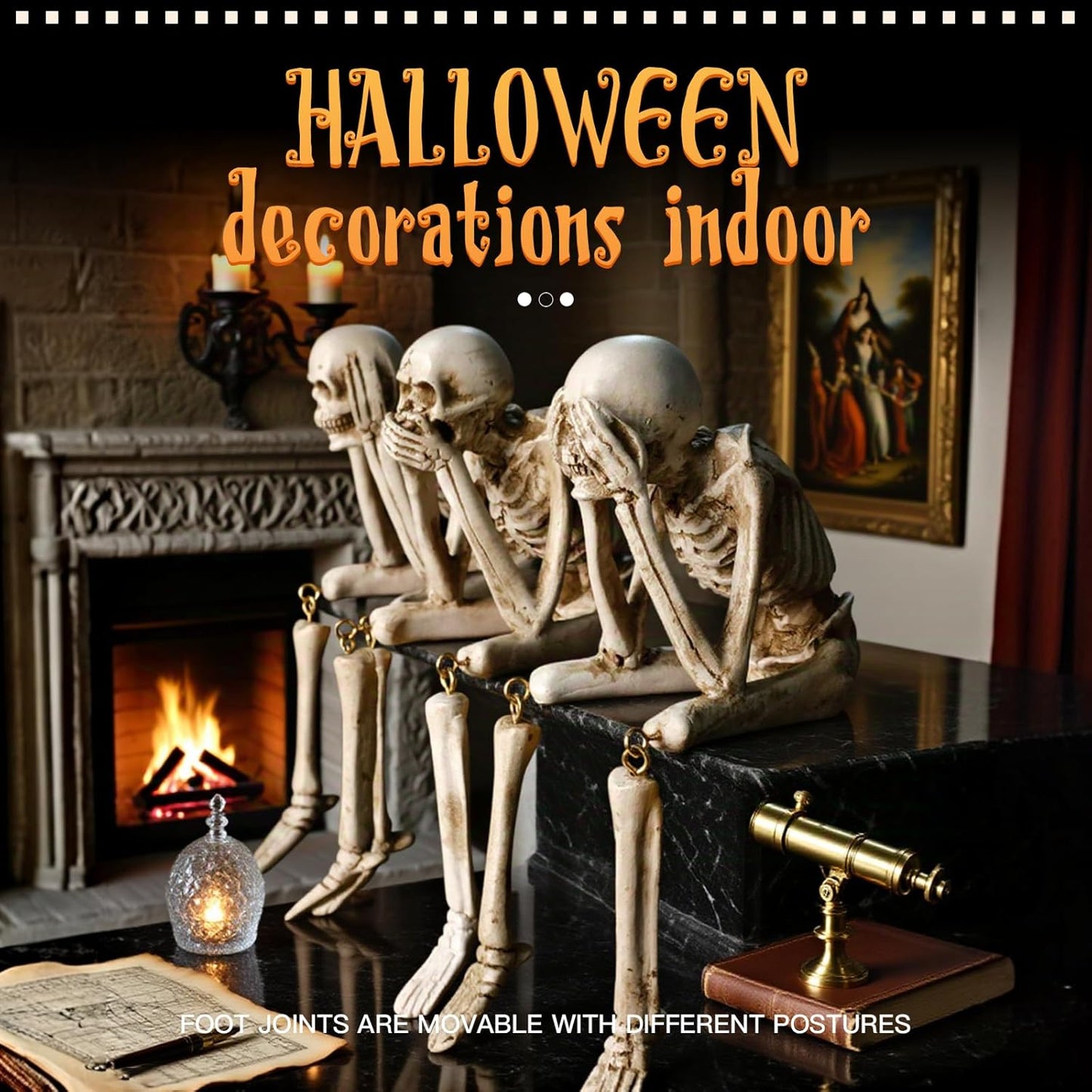 🔥🔥🔥Halloween Decorations, Skeleton Statue Set