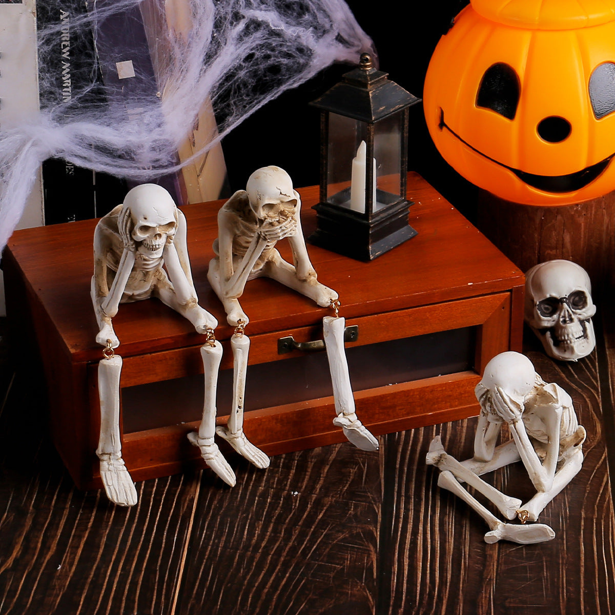 🔥🔥🔥Halloween Decorations, Skeleton Statue Set