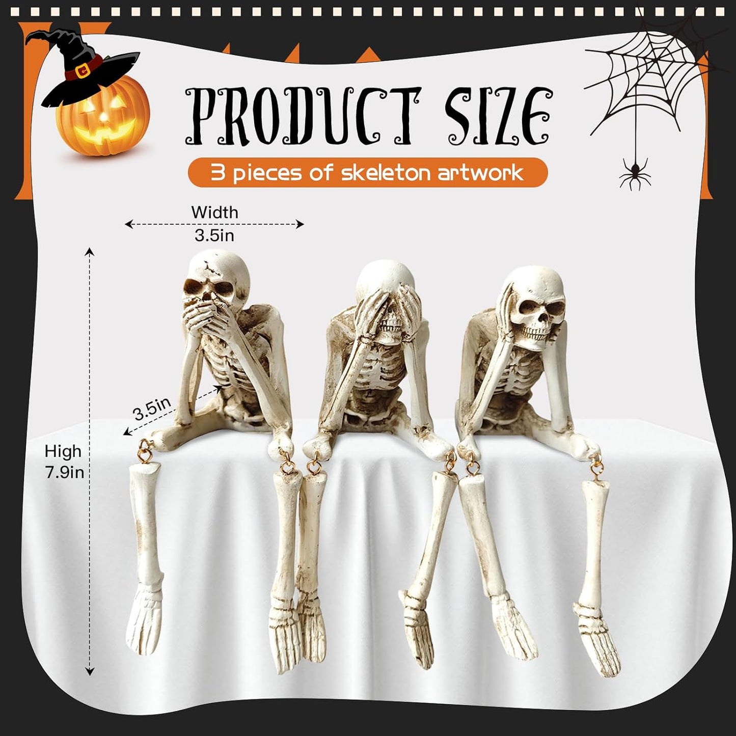 🔥🔥🔥Halloween Decorations, Skeleton Statue Set
