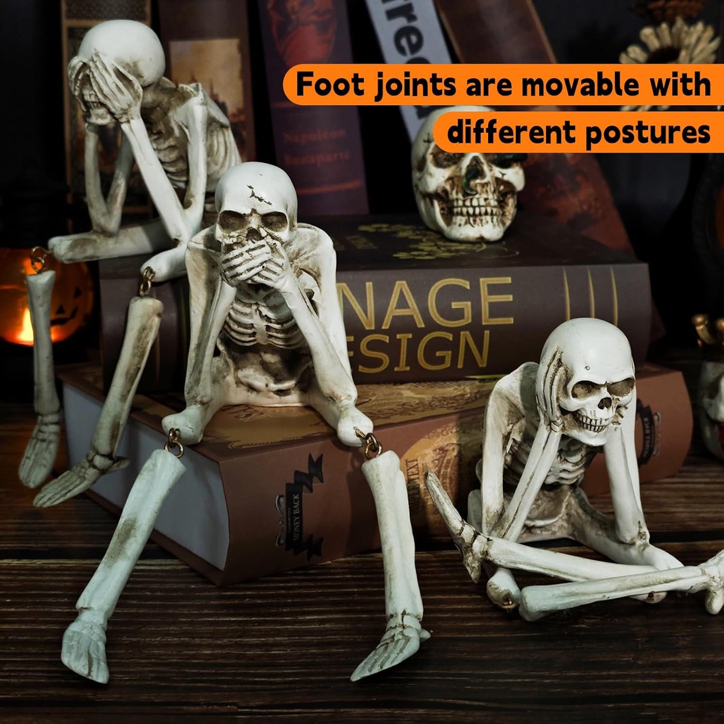 🔥🔥🔥Halloween Decorations, Skeleton Statue Set