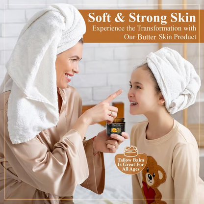 Natural Grass-Fed Butter & Honey Balm- Handmade All-Natural Moisturizer for Soft, Smooth, Radiant Skin